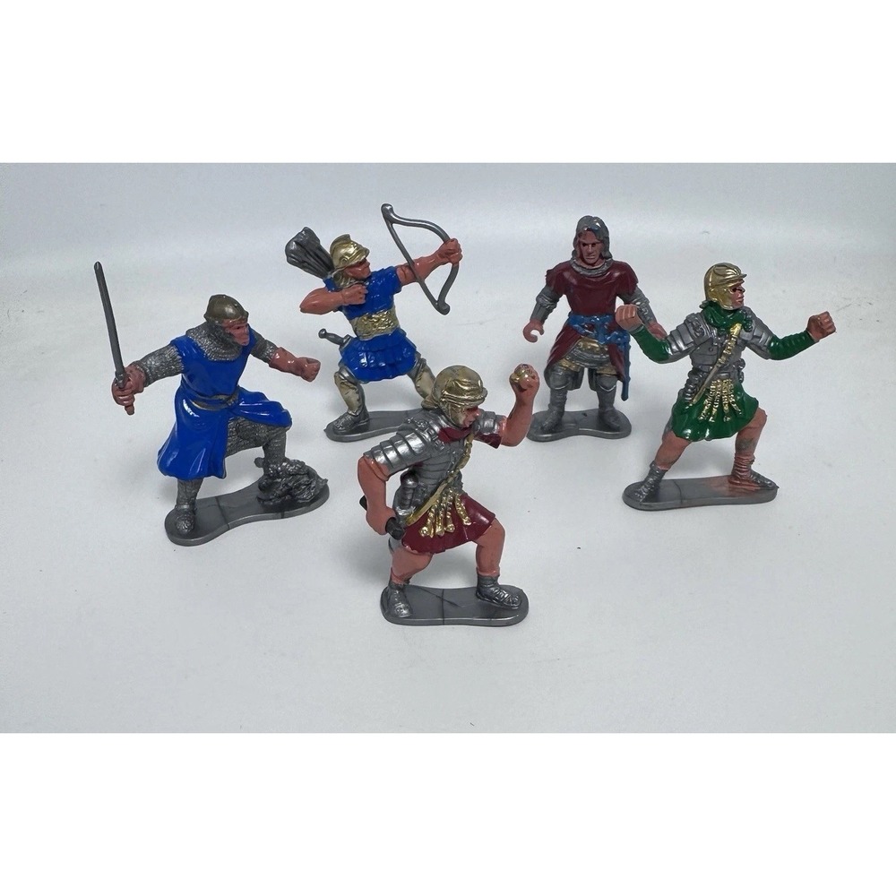Unbranded 5 Toy Roman Soldiers and Mediaval Knights